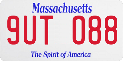 MA license plate 9UT088