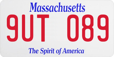 MA license plate 9UT089