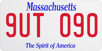 MA license plate 9UT090