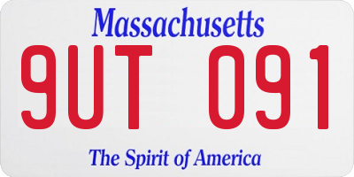 MA license plate 9UT091