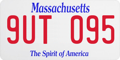 MA license plate 9UT095
