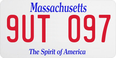 MA license plate 9UT097