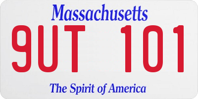 MA license plate 9UT101