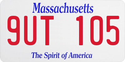 MA license plate 9UT105