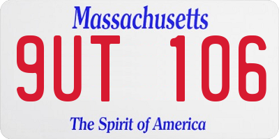 MA license plate 9UT106