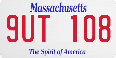MA license plate 9UT108