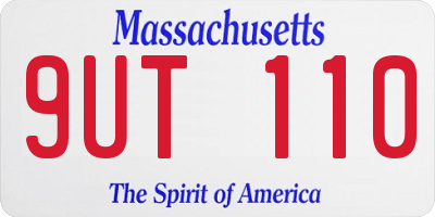 MA license plate 9UT110