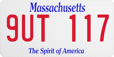 MA license plate 9UT117