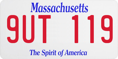 MA license plate 9UT119