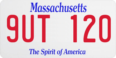 MA license plate 9UT120