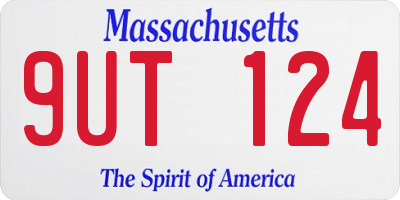 MA license plate 9UT124