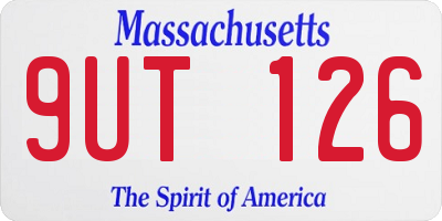 MA license plate 9UT126