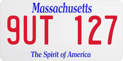 MA license plate 9UT127