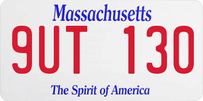 MA license plate 9UT130