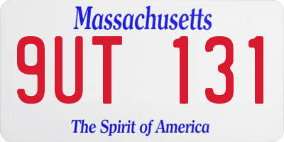 MA license plate 9UT131