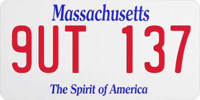MA license plate 9UT137