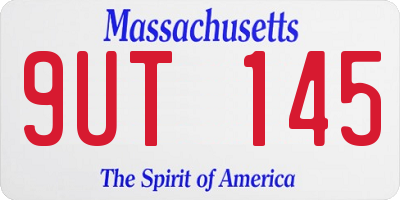 MA license plate 9UT145