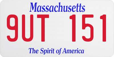 MA license plate 9UT151