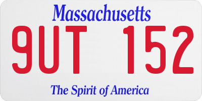 MA license plate 9UT152