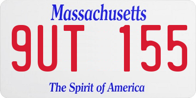 MA license plate 9UT155