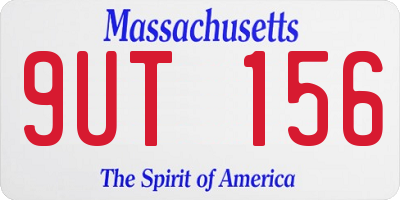 MA license plate 9UT156