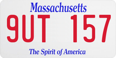 MA license plate 9UT157