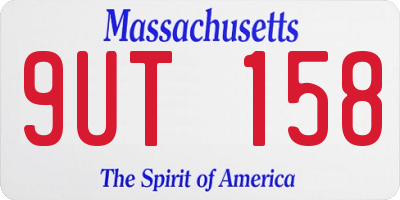 MA license plate 9UT158
