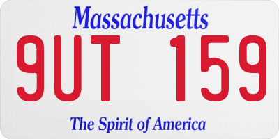 MA license plate 9UT159