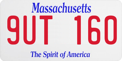 MA license plate 9UT160