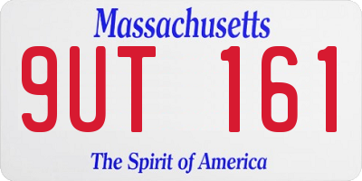 MA license plate 9UT161