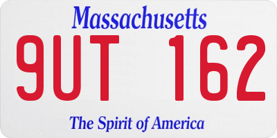 MA license plate 9UT162