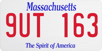 MA license plate 9UT163