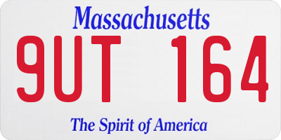 MA license plate 9UT164