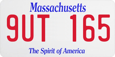 MA license plate 9UT165