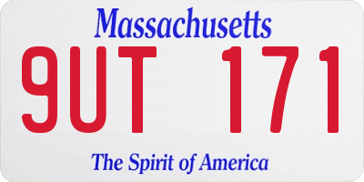 MA license plate 9UT171