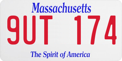 MA license plate 9UT174