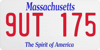 MA license plate 9UT175