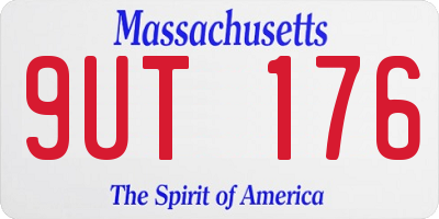 MA license plate 9UT176