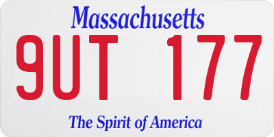 MA license plate 9UT177