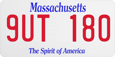 MA license plate 9UT180