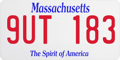 MA license plate 9UT183