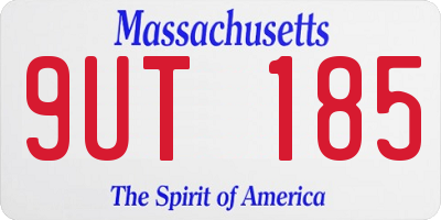 MA license plate 9UT185