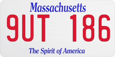 MA license plate 9UT186