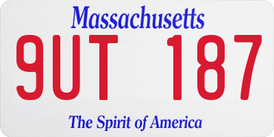 MA license plate 9UT187