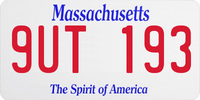 MA license plate 9UT193