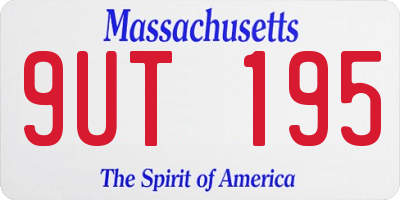 MA license plate 9UT195