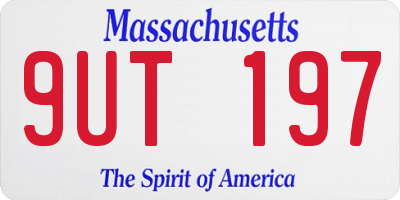 MA license plate 9UT197