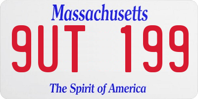 MA license plate 9UT199