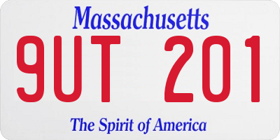 MA license plate 9UT201