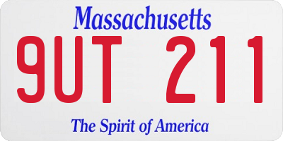 MA license plate 9UT211
